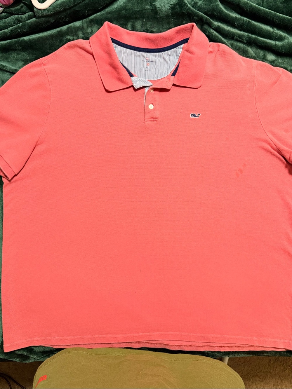 Vineyard Vines Coral Polo with Whale Logo